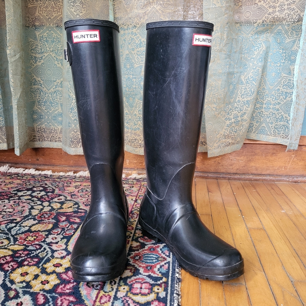 Hunter Tall Black Rain Boots